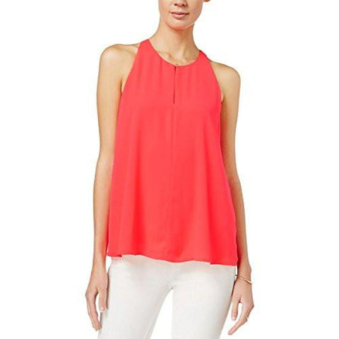Racerback Keyhole Casual Top Pink L