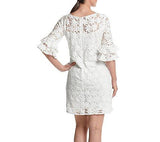 Petites Ruffled Sleeve Lace Dress 6P