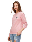 Sweatyrocks Sweatshirt Pink Alien Patch Drop Shoulder Long Sleeve Shirt M