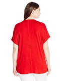 Plus Size Side Tie Top, Fire, 2X
