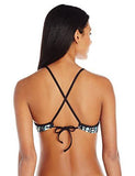 Kenneth Cole York Desert Romance High Neck Cropped Bikini Top Aquamarine L
