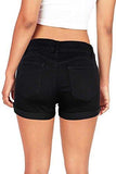 Wax Juniors Perfect Fit Midrise Denim Shorts Black Large