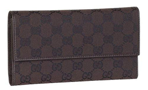 Brown Nylon Snap Closure Wallet Coin Pocket