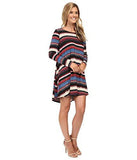 MultiStripe Maggie Trapeze Dress Print Dress