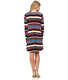 MultiStripe Maggie Trapeze Dress Print Dress