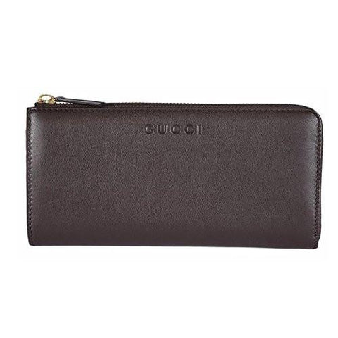Leather Zip Wallet 332747 2140 Cocoa Brown