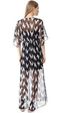 Caroll Gown, Black/White, Small