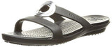 Crocs Sanrah Beveled Circle Sandal Blackblack 8 M Us