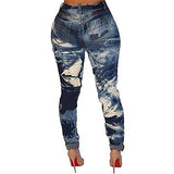 Vicvik Knee Casual Stylish Hip Hop Skinny Denim Ripped Boyfriend Jeans Xl