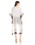 Sunshine Paisley High Low Poncho Grey One Size