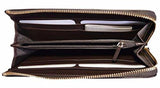 Leather Zip Wallet 332747 2140 Cocoa Brown