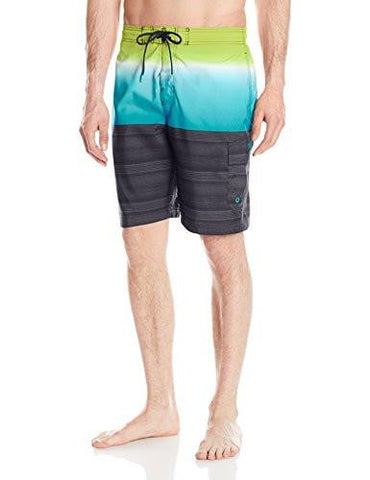 Speedo Surging Stripe Eboard Shorts Workout & Swim Trunks Granite Medium