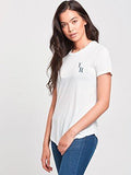 Add Up Long Scoop Tee White Xs Tops Tees White