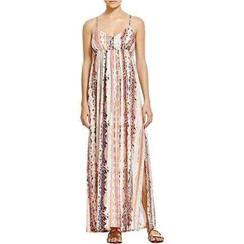 Karen Kane Aquarius Snake Print Spaghetti Straps Maxi Dress Multi S