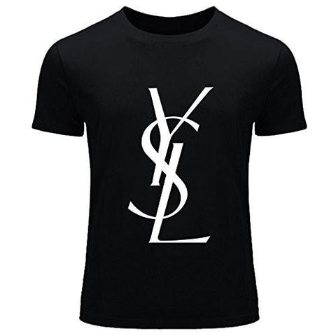 Ysl Yves Saint Laurent Printed Short Sleeve Tops T Shirts