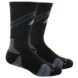 Traxion Impact Basketballfootball Crew Socks Blackwhitedark Greyonix Large