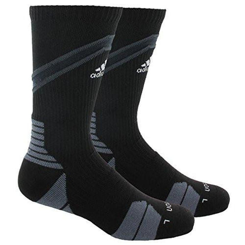 Traxion Impact Basketballfootball Crew Socks Blackwhitedark Greyonix Large