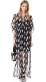 Caroll Gown, Black/White, Small
