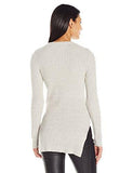 Bcbgeneration Rib Crewneck Tunic Light Heather Grey Xsmall
