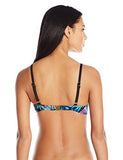 Kenneth Cole York Tropical Tendencies Floral Bralette Bikini Top Black M