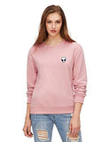 Sweatyrocks Sweatshirt Pink Alien Patch Drop Shoulder Long Sleeve Shirt M