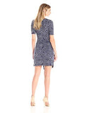 Crossover Drape Dress, Print, M