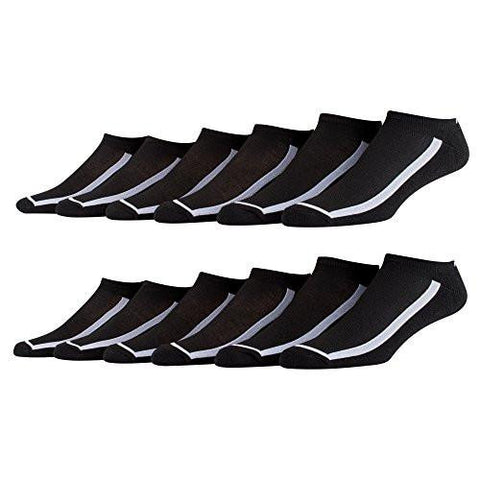 Fila No Show Socks 6 Pack Mesh With Arch Black 1315