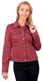Redx Long Sleeve Buttonup Denim Jacket Large Burgundy