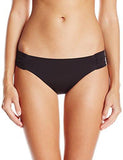 Gypsy Solids Shirredside Hipster Full Coverage Bikini Bottom Black 8