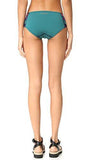 Color Block FiberLite Bikini Bottom, Deep Green/Vermilion/Blue Ribbon, Xs
