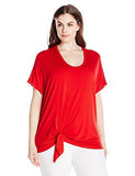 Plus Size Side Tie Top, Fire, 2X