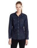 Tailored Classic Western Shirt, Vintage Dark 100% Cotton, Medium