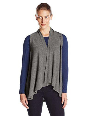 Karen Kane Sweater Vest, Dark Heather Gray, Medium