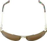 Conquest Oo410103 Iridium Aviator Sunglasses, Gold Satin, 59 Mm