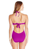 Kenneth Cole York Sexy Solid Push Up Mio Monokini One Piece Swimsuit Fuchsia S