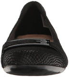 Blanche West Flat Black Snake Print Leather 6 W Us