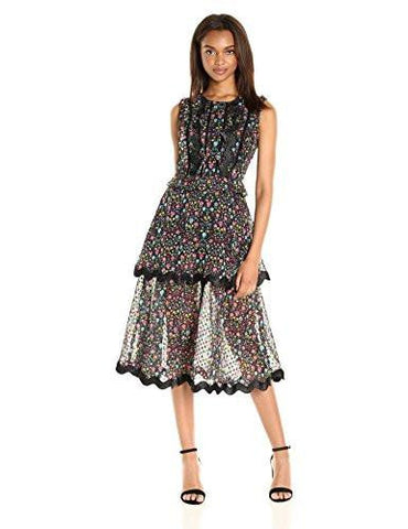 Night Sky Floral Dress, Mini Floral, 6