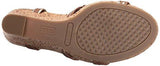 Real Plush Wedge Sandal Dark Tan Combo 105 M Us