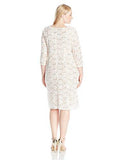 Jessica Howard Plus Size Lace Sheath Dress, Cream/Multi, 16W