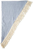 Oversized Tassel Scarf Denim One Size