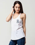 Young & Reckless Striped R Tank, White, Medium