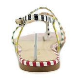 Nine West Shmoopy Synthetic Dress Sandal Whitenavy Multi 75 M Us