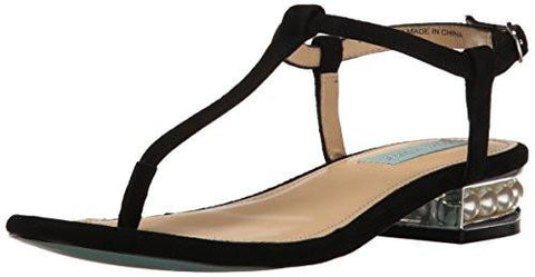 Blue By SbEvie Dress Sandal, Black Suede, 8.5 M Us