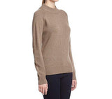 Jersey Mockneck Sweater Taupe Heather Small