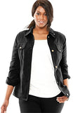 Jessica London Plus Size Classic Denim Jacket Black14