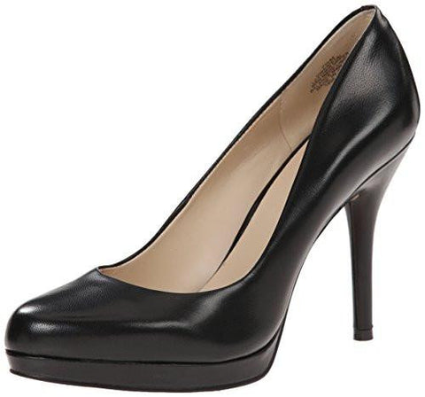 Nine West Kristal Leather Dress Pump Black Leather 7 M Us