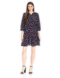Ls Sakura Flr Dress, Navy, 4
