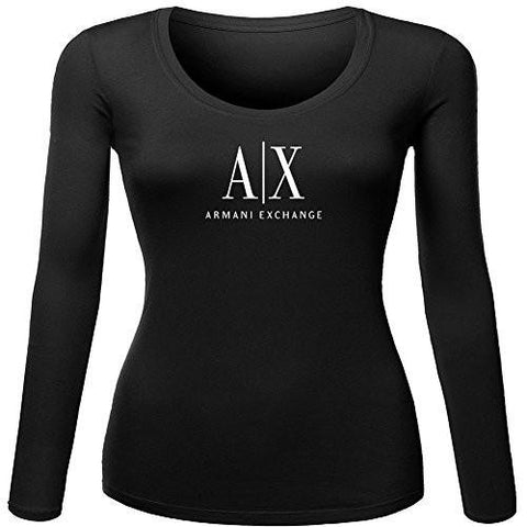 Armani Exchange For Printed Long Sleeve Tops T Shirts