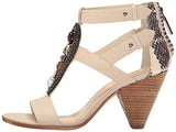 Nine West Reese Leather Dress Sandal Off Whiteoff Whiteblack 8 M Us
