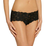 Never Say Never Naughtie Open Gusset Hotpant Panty, Black, Small/Medium